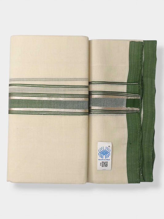 Kerala Balaramapuram Pure Cotton Handloom Mundu/Dhoti