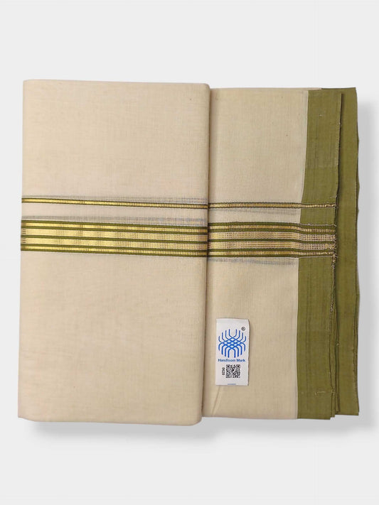Kerala Balaramapuram Pure Cotton Handloom Mundu/Dhoti