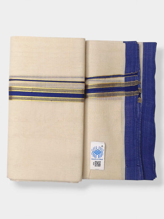 Kerala Balaramapuram Pure Cotton Handloom Mundu/Dhoti