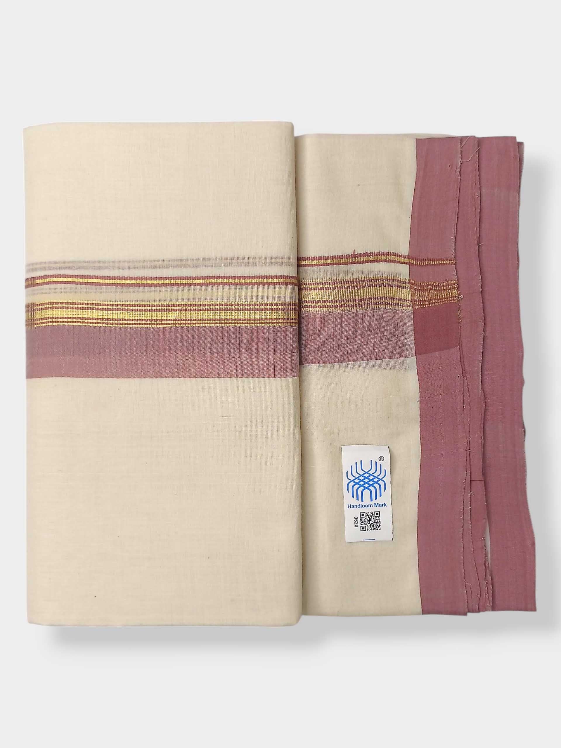 Kerala Balaramapuram Pure Cotton Handloom Mundu/Dhoti