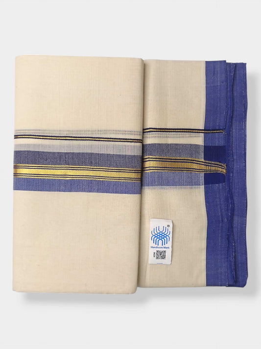 Kerala Balaramapuram Pure Cotton Handloom Mundu/Dhoti