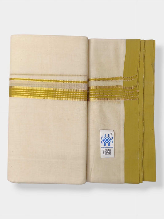 Kerala Balaramapuram Pure Cotton Handloom Mundu/Dhoti