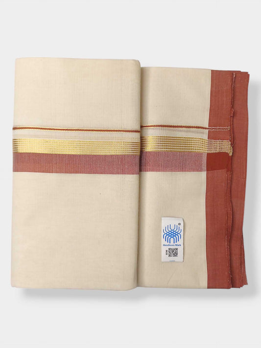 Kerala Balaramapuram Pure Cotton Handloom Mundu/Dhoti