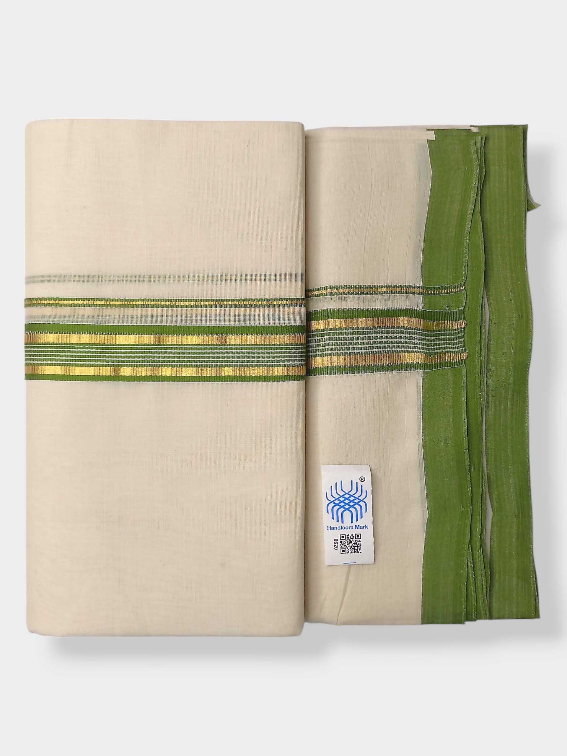 Kerala Balaramapuram Pure Cotton Handloom Mundu/Dhoti