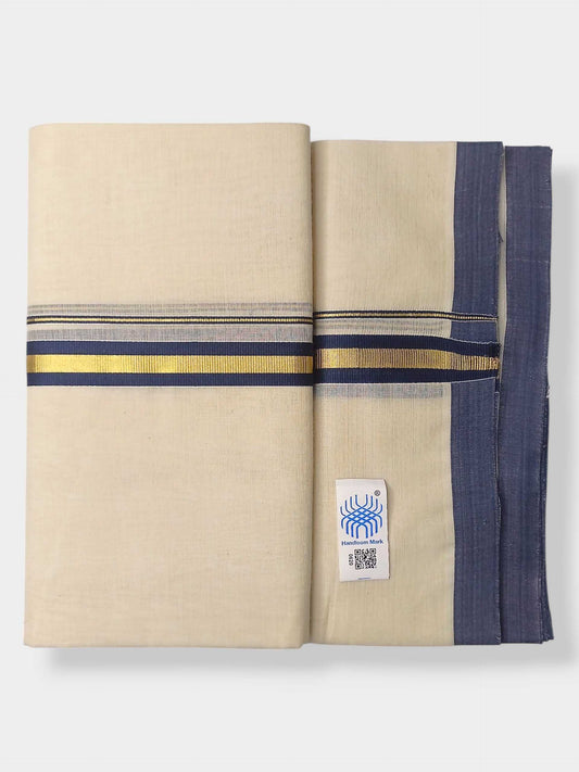 Kerala Balaramapuram Pure Cotton Handloom Mundu/Dhoti
