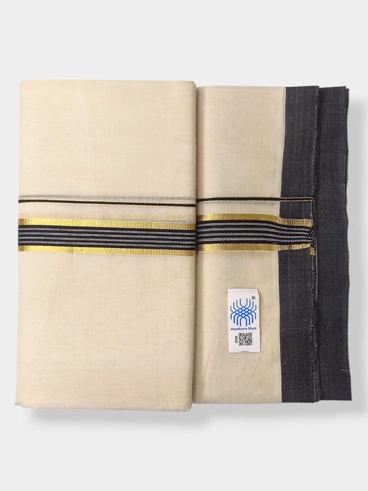 Kerala Balaramapuram Pure Cotton Handloom Mundu/Dhoti