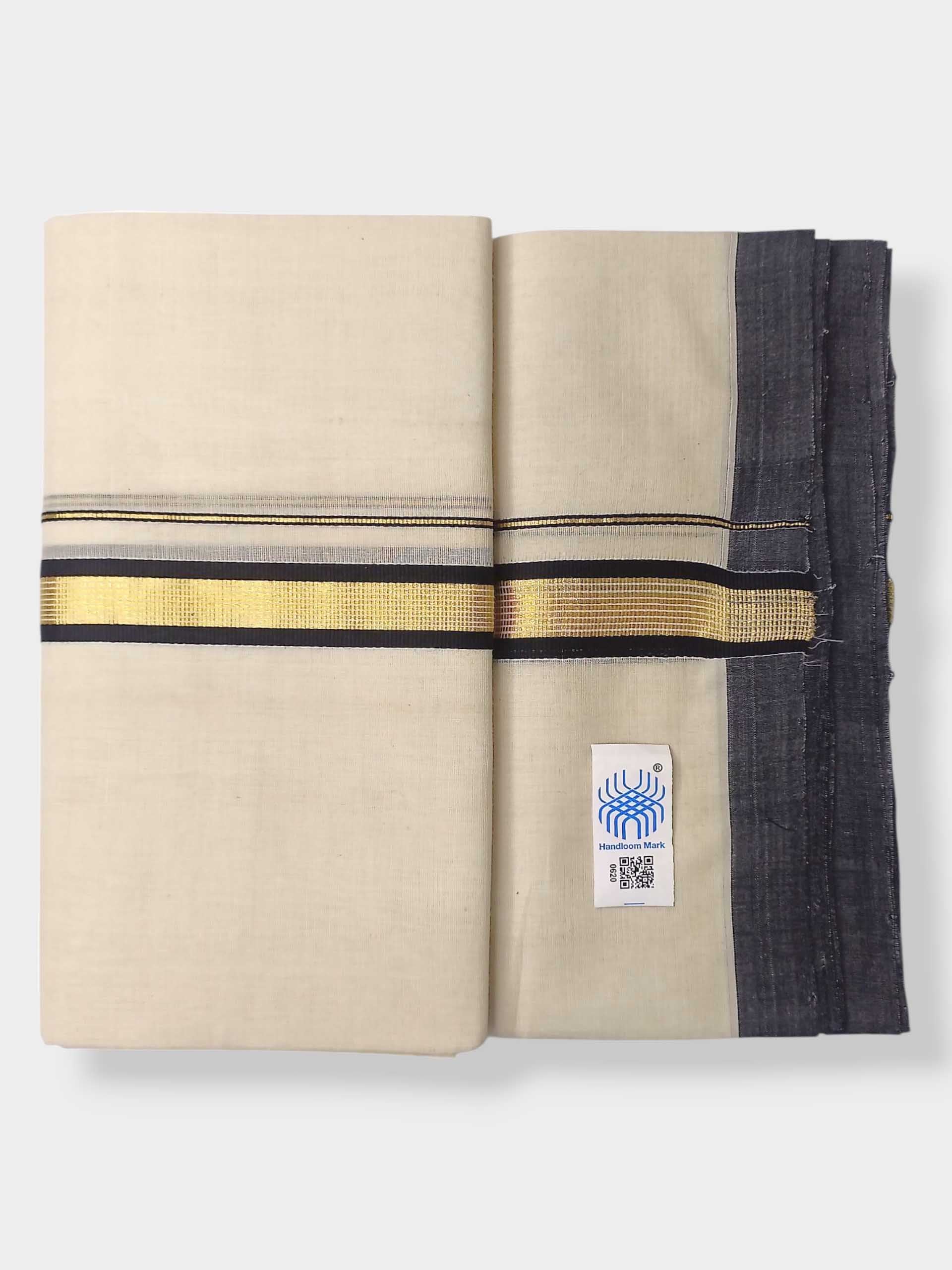 Kerala Balaramapuram Pure Cotton Handloom Mundu/Dhoti