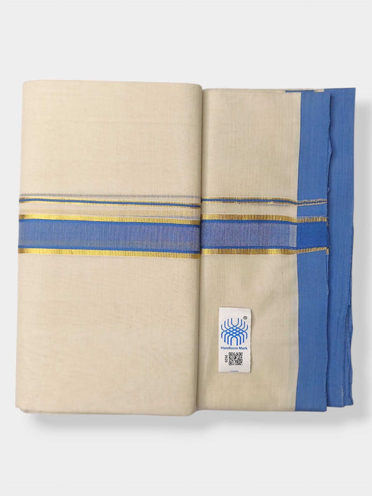Kerala Balaramapuram Pure Cotton Handloom Mundu/Dhoti