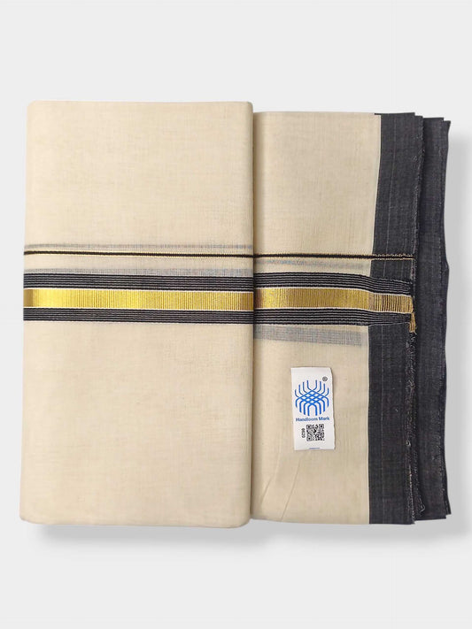 Kerala Balaramapuram Pure Cotton Handloom Mundu/Dhoti