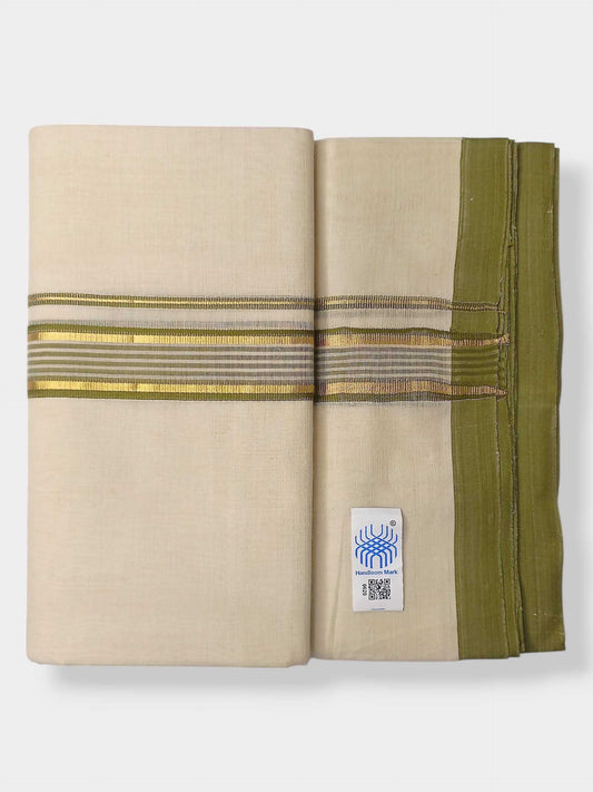 Kerala Balaramapuram Pure Cotton Handloom Mundu/Dhoti