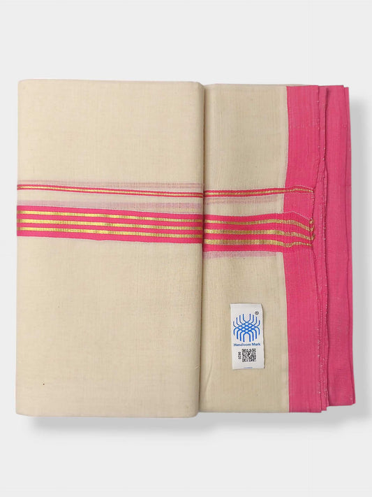 Kerala Balaramapuram Pure Cotton Handloom Mundu/Dhoti