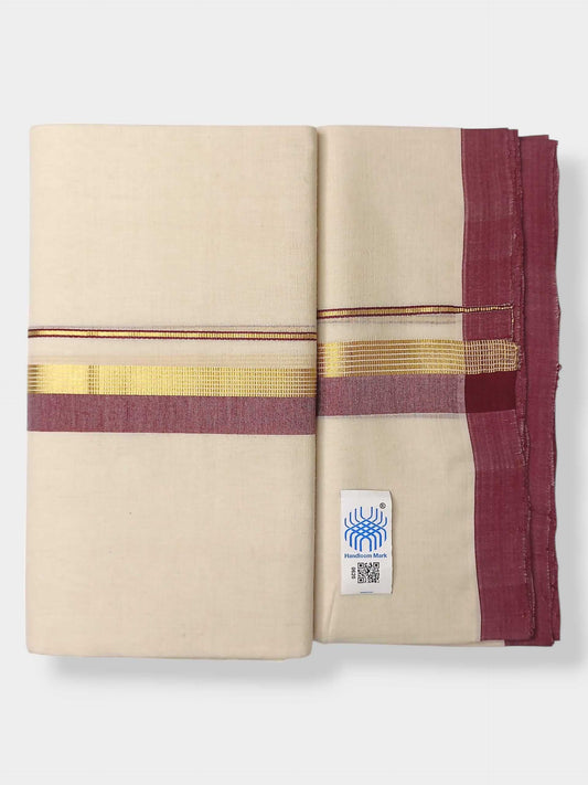 Kerala Balaramapuram Pure Cotton Handloom Mundu/Dhoti