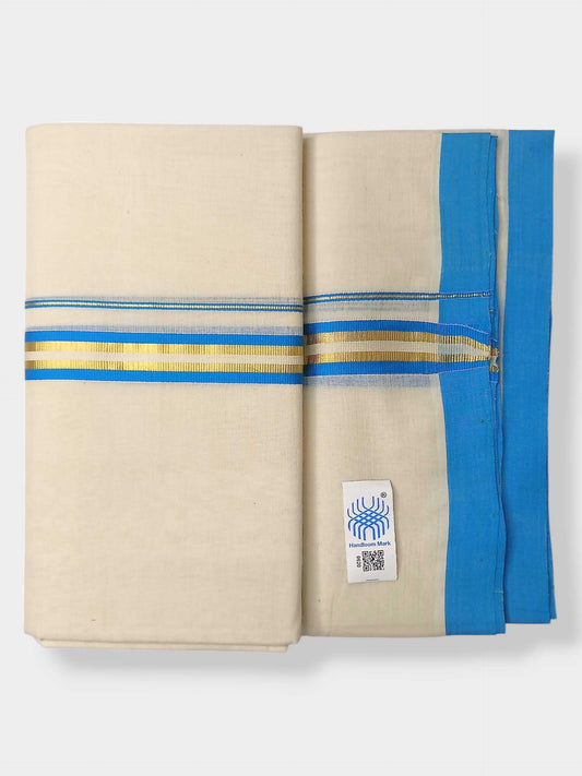 Kerala Balaramapuram Pure Cotton Handloom Mundu/Dhoti