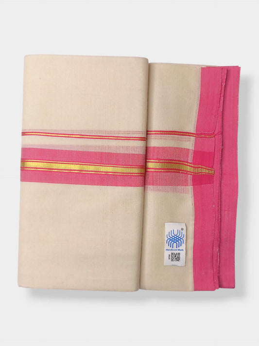 Kerala Balaramapuram Pure Cotton Handloom Mundu/Dhoti