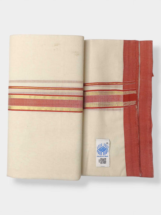 Kerala Balaramapuram Pure Cotton Handloom Mundu/Dhoti