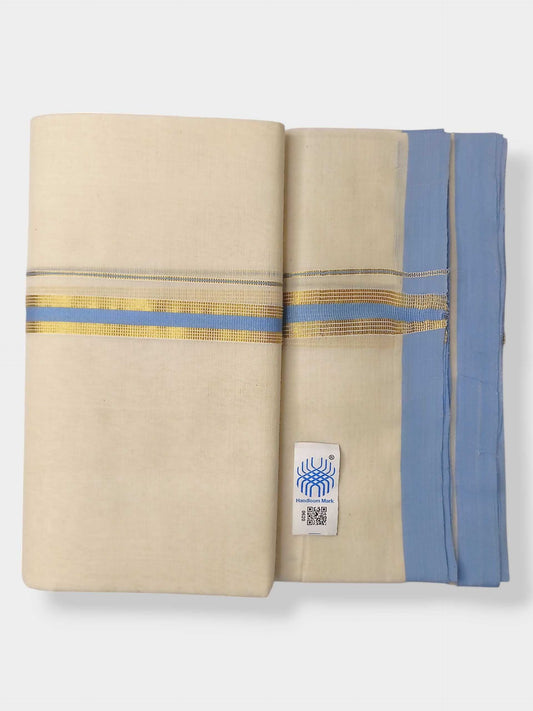 Kerala Balaramapuram Pure Cotton Handloom Mundu/Dhoti