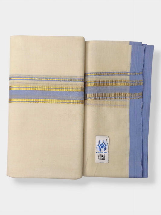 Kerala Balaramapuram Pure Cotton Handloom Mundu/Dhoti