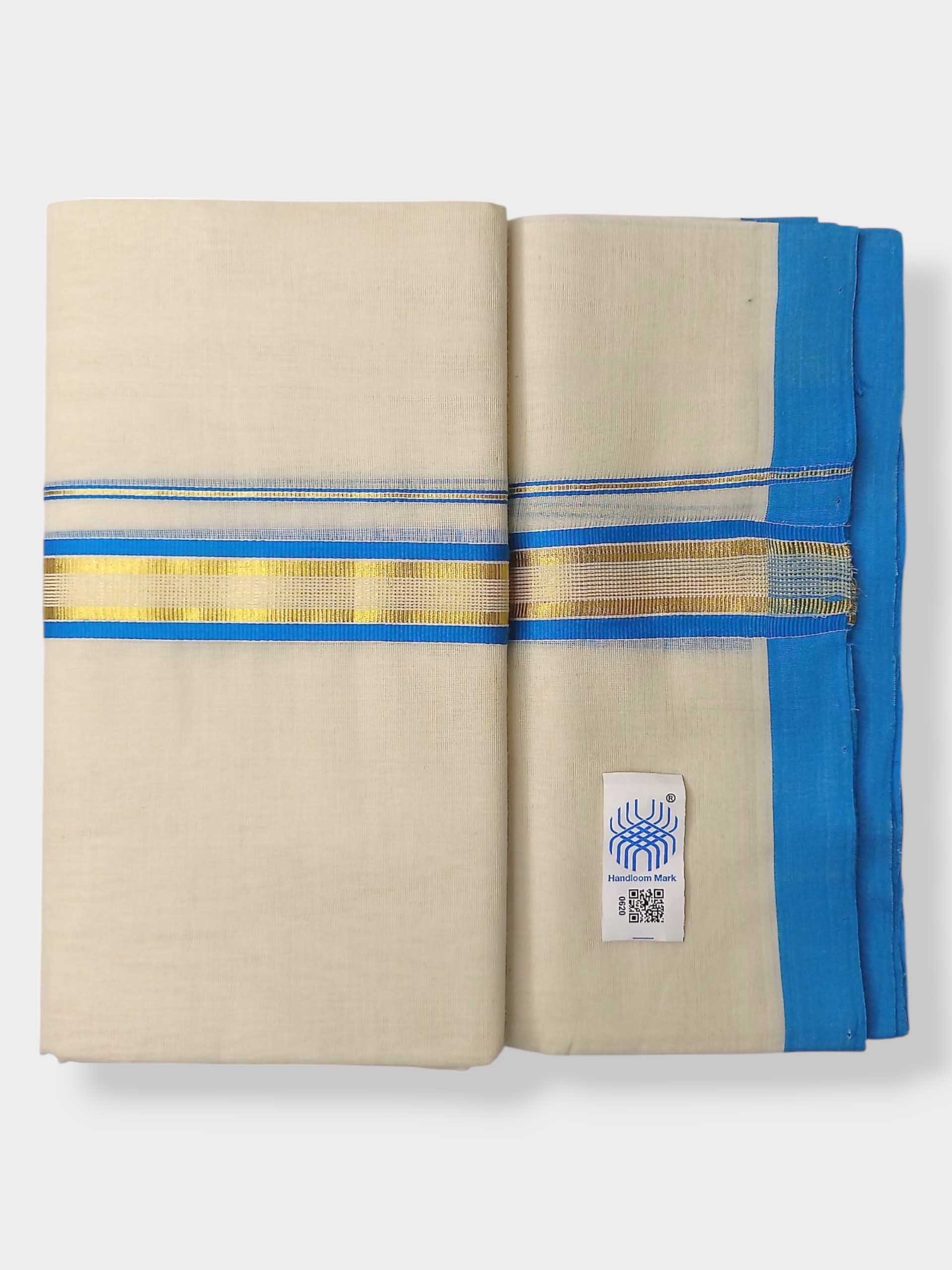 Kerala Balaramapuram Pure Cotton Handloom Mundu/Dhoti