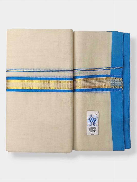 Kerala Balaramapuram Pure Cotton Handloom Mundu/Dhoti