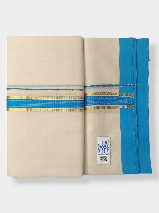 Kerala Balaramapuram Pure Cotton Handloom Mundu/Dhoti