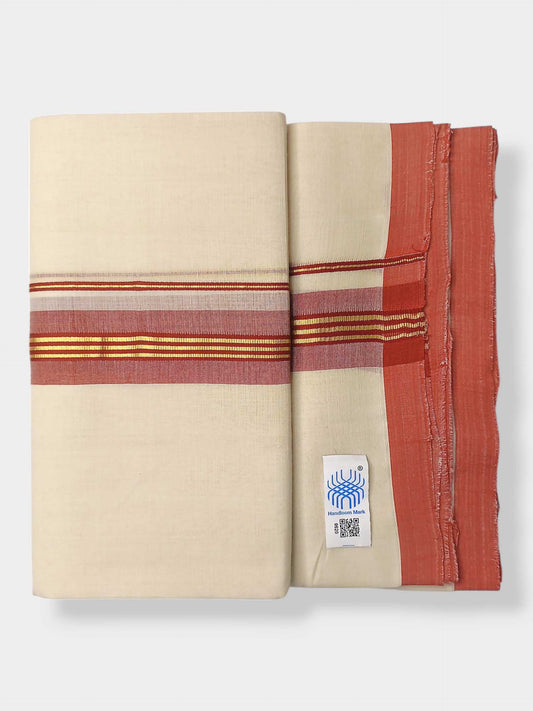 Kerala Balaramapuram Pure Cotton Handloom Mundu/Dhoti