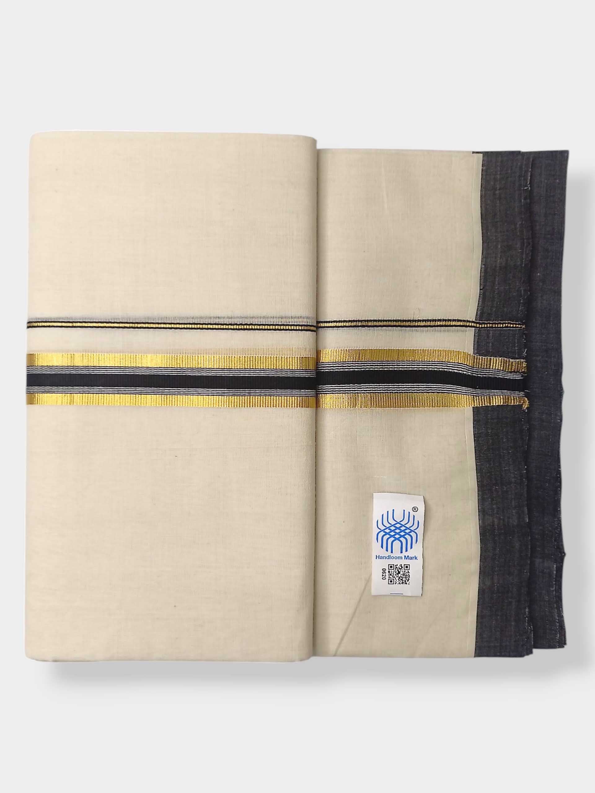 Kerala Balaramapuram Pure Cotton Handloom Mundu/Dhoti