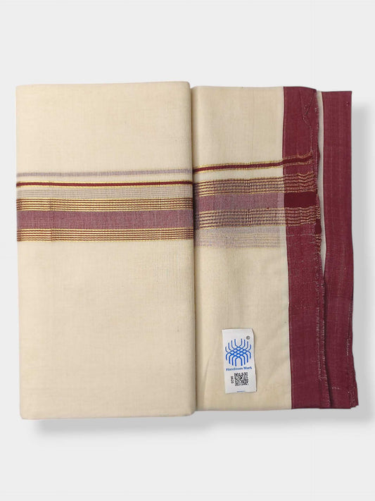 Kerala Balaramapuram Pure Cotton Handloom Mundu/Dhoti
