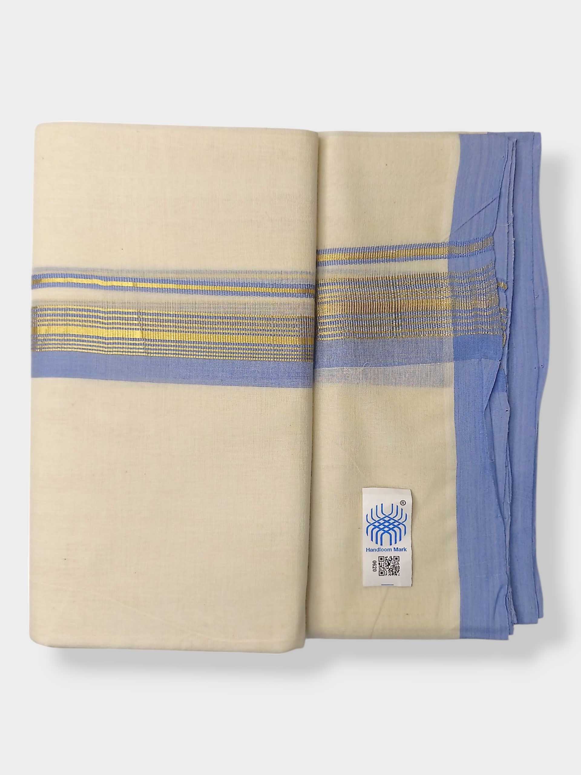 Kerala Balaramapuram Pure Cotton Handloom Mundu/Dhoti