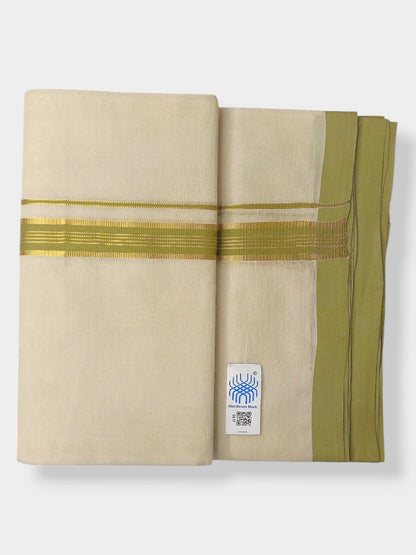 Kerala Balaramapuram Pure Cotton Handloom Mundu/Dhoti