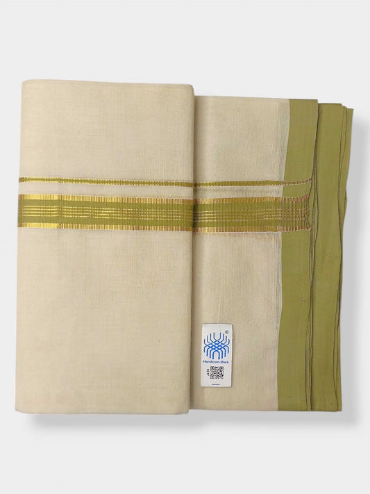Kerala Balaramapuram Pure Cotton Handloom Mundu/Dhoti
