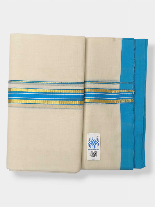 Kerala Balaramapuram Pure Cotton Handloom Mundu/Dhoti