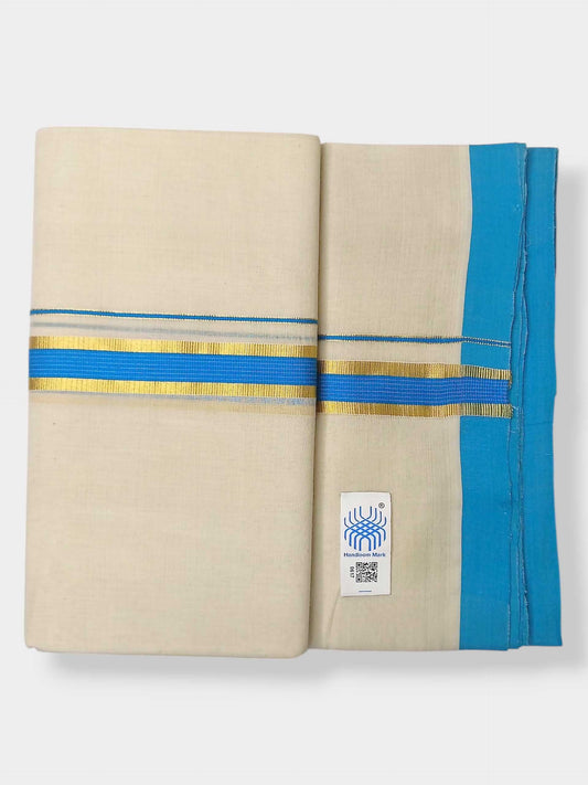Kerala Balaramapuram Pure Cotton Handloom Mundu/Dhoti