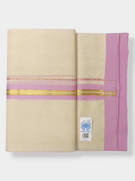 Kerala Balaramapuram Pure Cotton Handloom Mundu/Dhoti