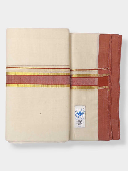 Kerala Balaramapuram Pure Cotton Handloom Mundu/Dhoti