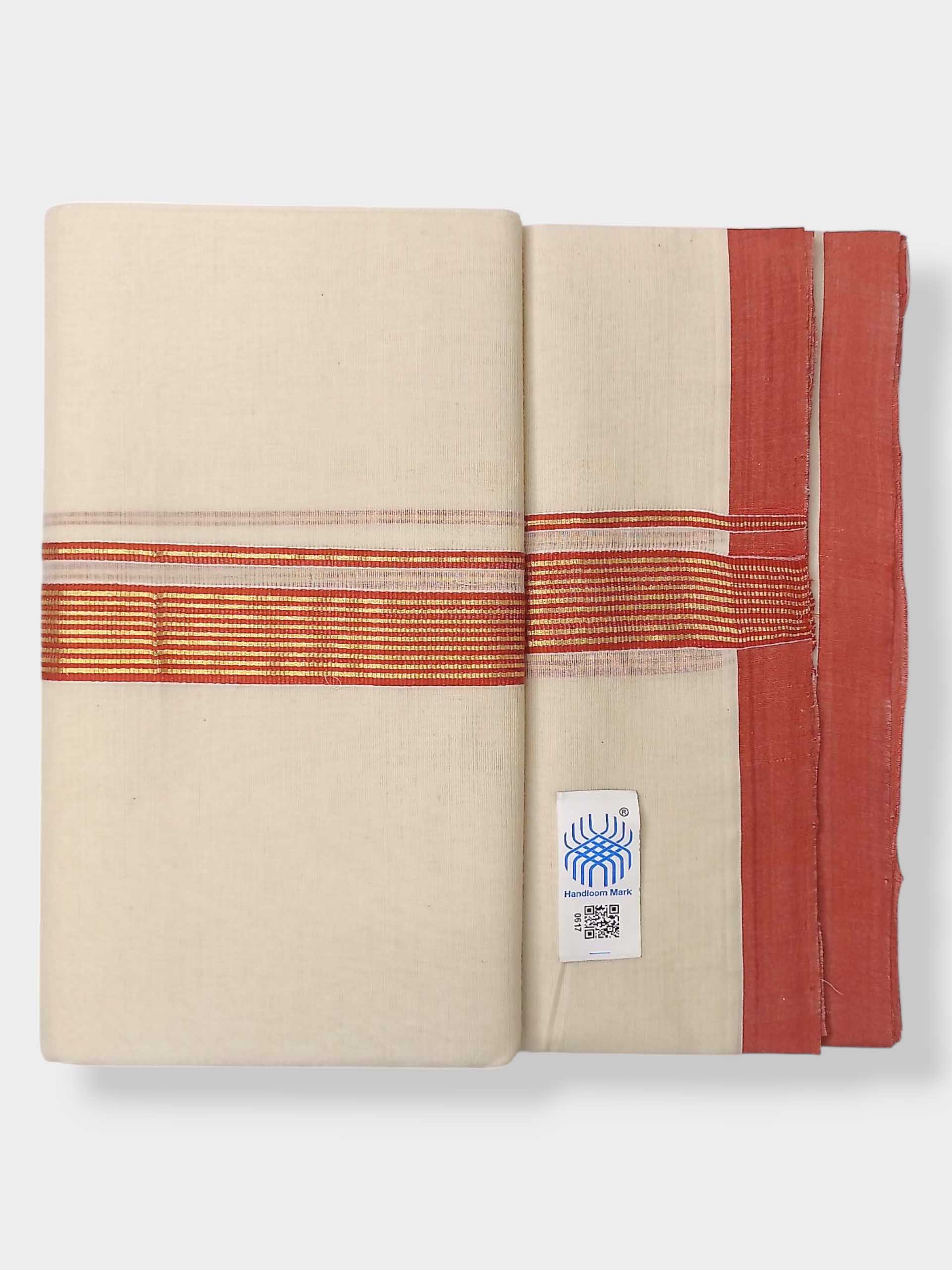 Kerala Balaramapuram Pure Cotton Handloom Mundu/Dhoti
