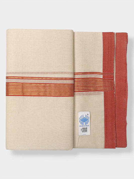 Kerala Balaramapuram Pure Cotton Handloom Mundu/Dhoti