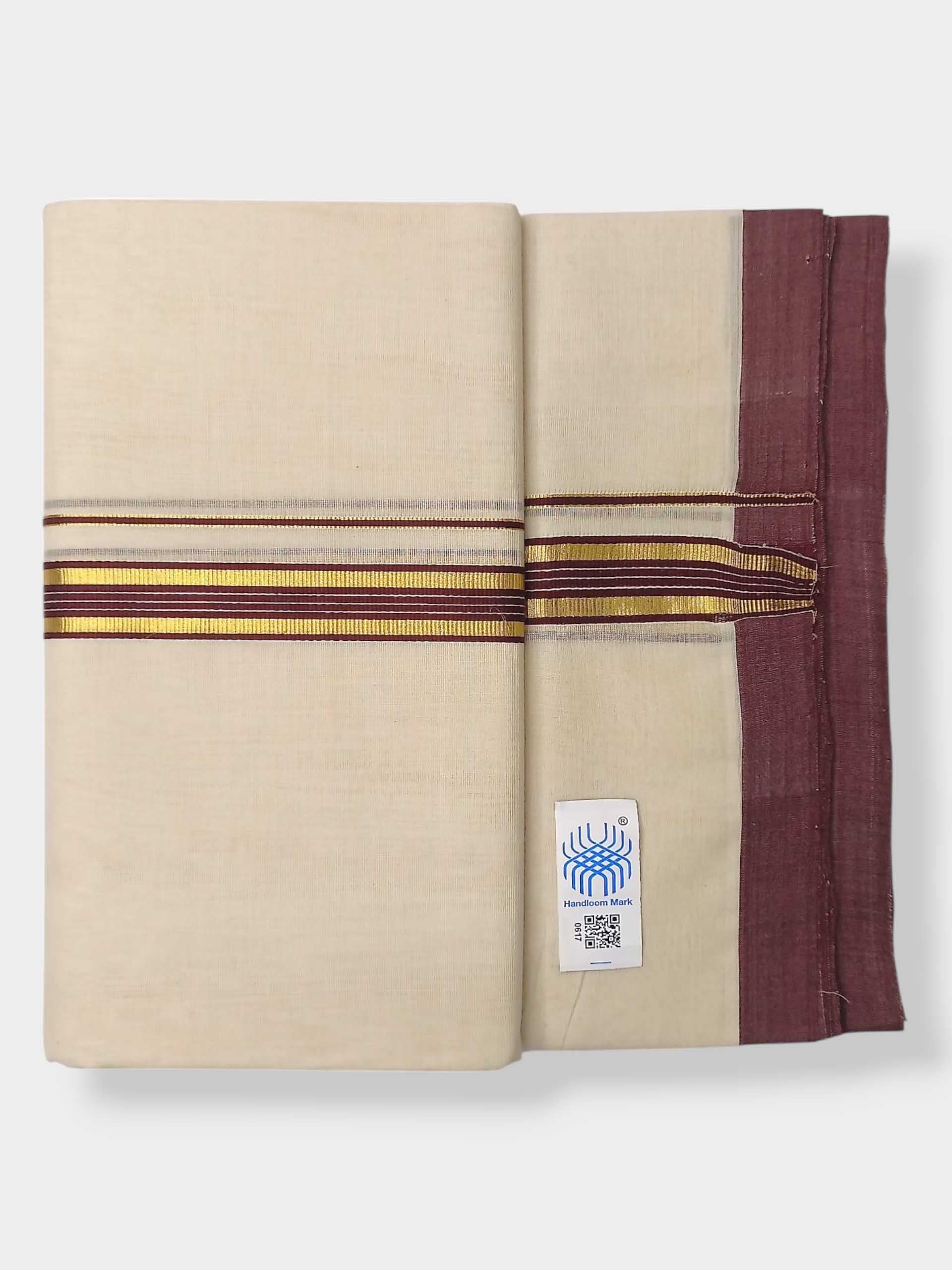 Kerala Balaramapuram Pure Cotton Handloom Mundu/Dhoti