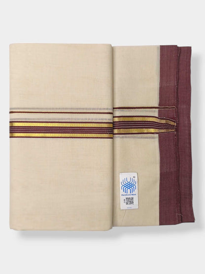 Kerala Balaramapuram Pure Cotton Handloom Mundu/Dhoti