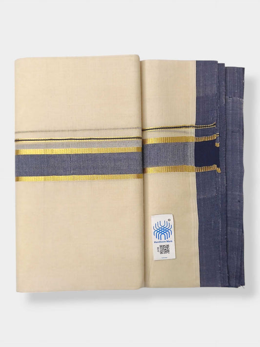 Kerala Balaramapuram Pure Cotton Handloom Mundu/Dhoti