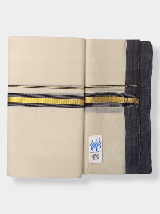 Kerala Balaramapuram Pure Cotton Handloom Mundu/Dhoti