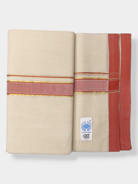 Kerala Balaramapuram Pure Cotton Handloom Mundu/Dhoti
