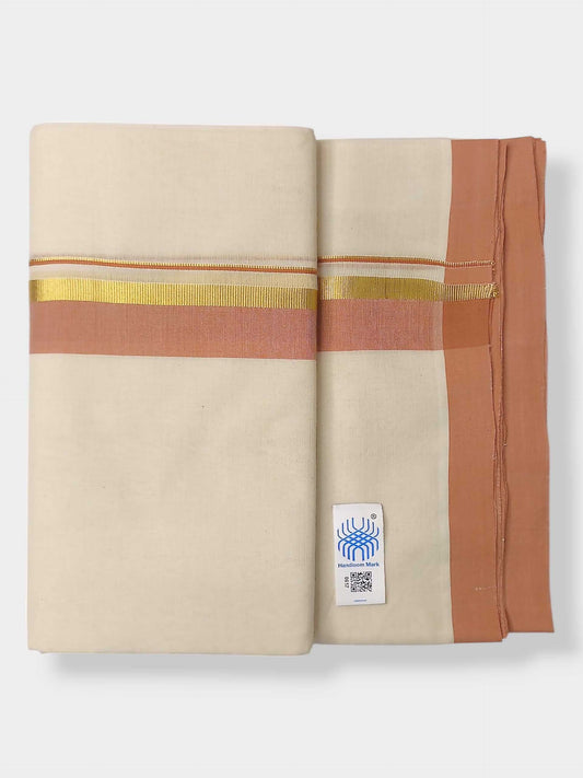 Kerala Balaramapuram Pure Cotton Handloom Mundu/Dhoti