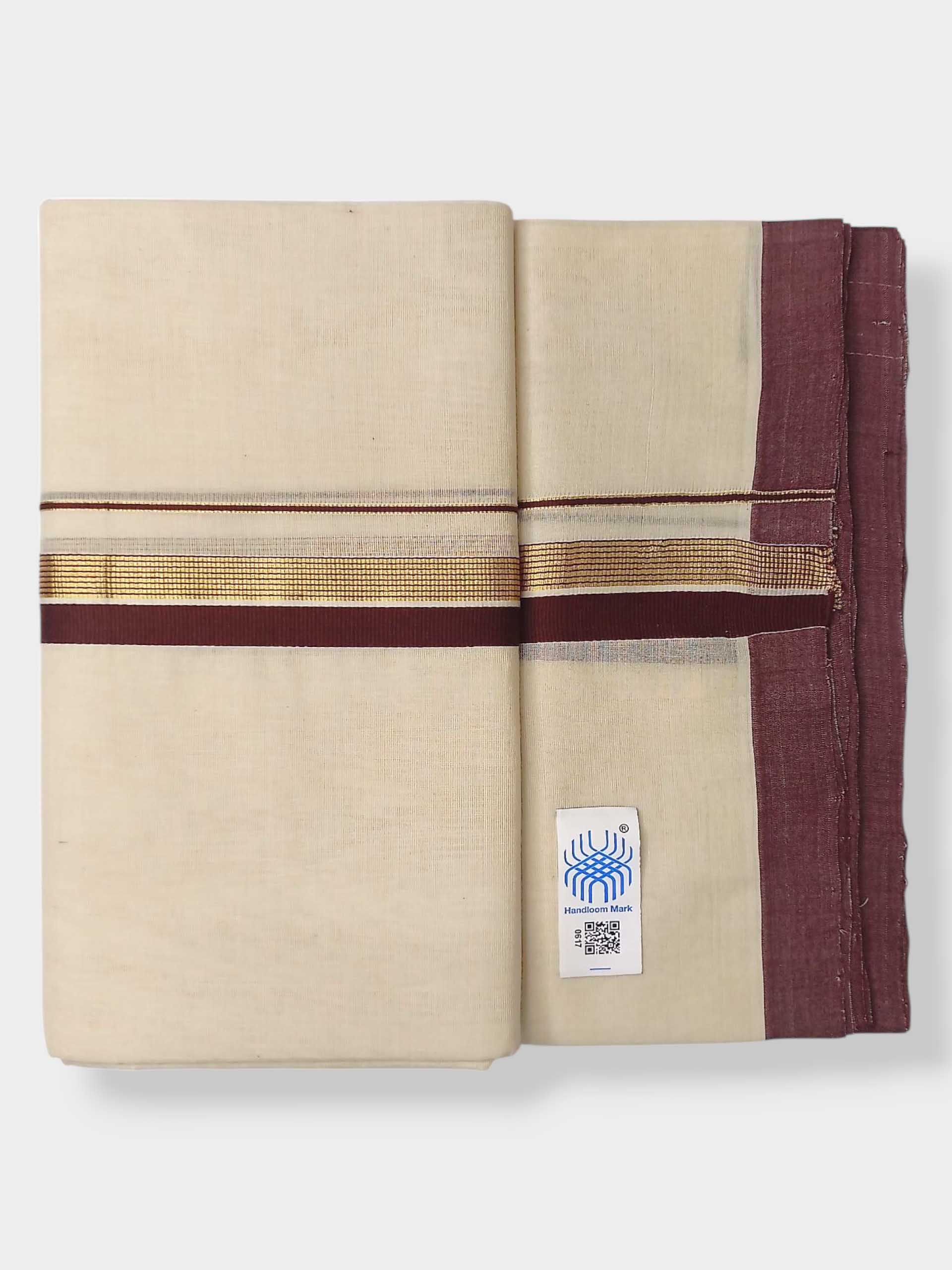 Kerala Balaramapuram Pure Cotton Handloom Mundu/Dhoti