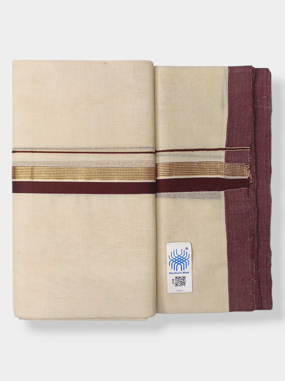 Kerala Balaramapuram Pure Cotton Handloom Mundu/Dhoti