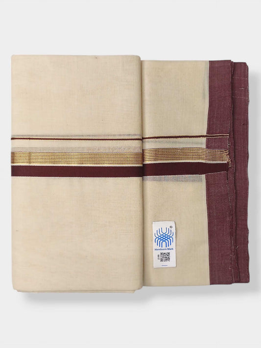 Kerala Balaramapuram Pure Cotton Handloom Mundu/Dhoti