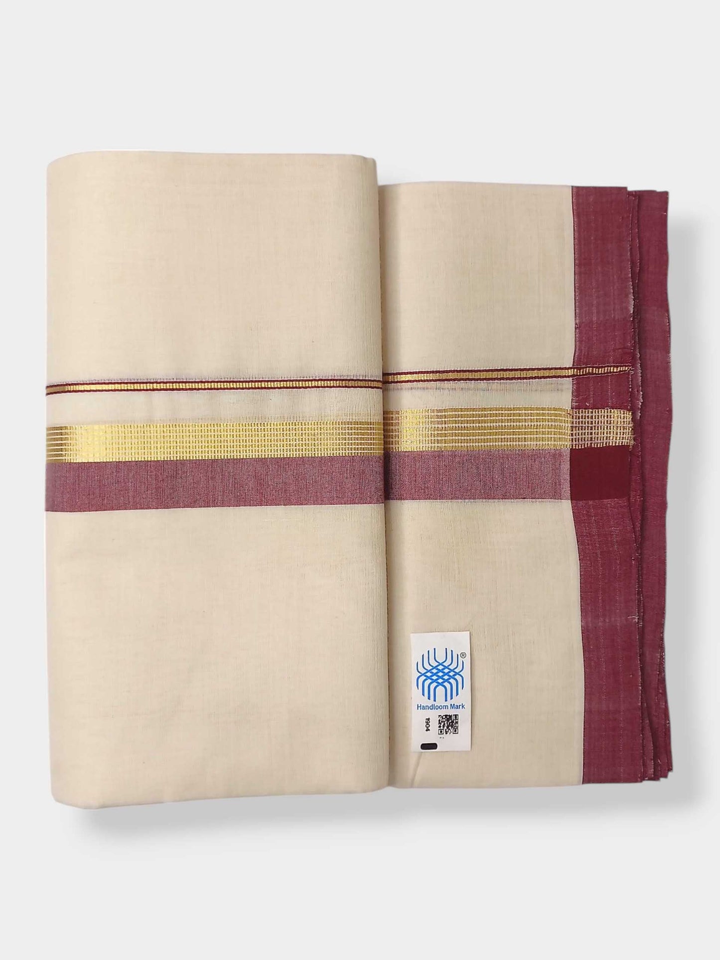 Kerala Balaramapuram Pure Cotton Handloom Mundu/Dhoti