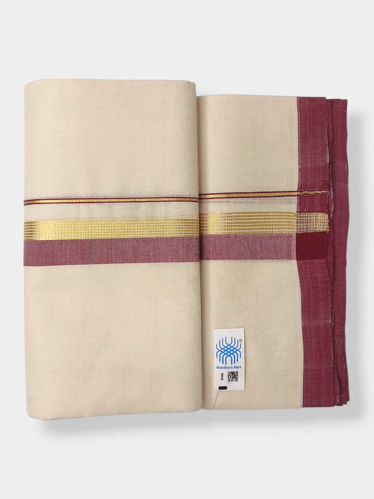 Kerala Balaramapuram Pure Cotton Handloom Mundu/Dhoti