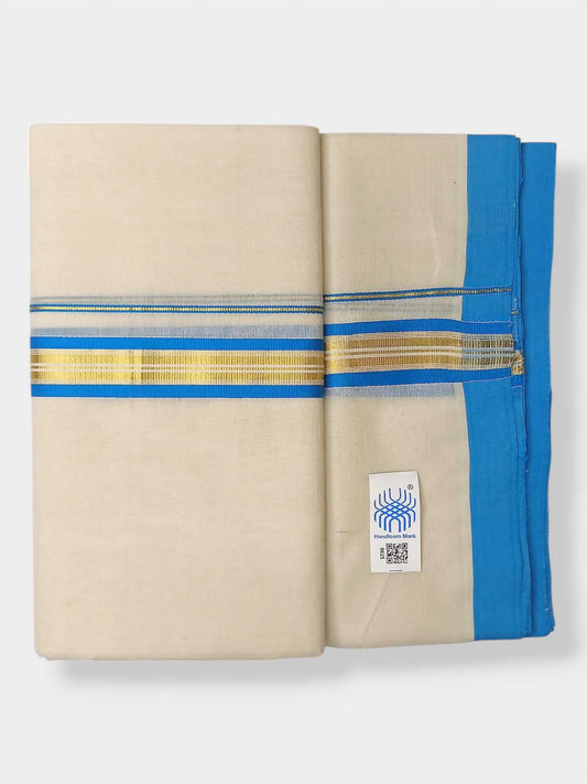 Kerala Balaramapuram Pure Cotton Handloom Mundu/Dhoti