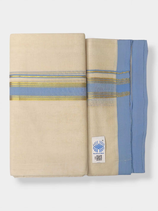 Kerala Balaramapuram Pure Cotton Handloom Mundu/Dhoti