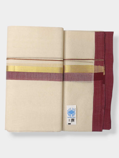 Kerala Balaramapuram Pure Cotton Handloom Mundu/Dhoti
